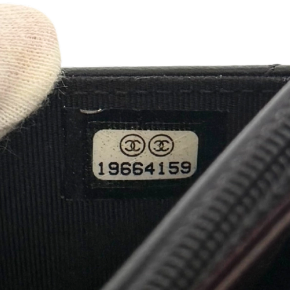 Chanel Wallet on Chain Bag Lammleder Schwarz silberne Hardware / neuwertig Chanel
