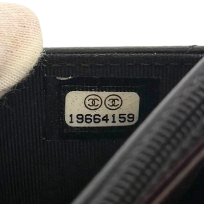 Chanel Wallet on Chain Bag Lammleder Schwarz silberne Hardware / neuwertig Chanel