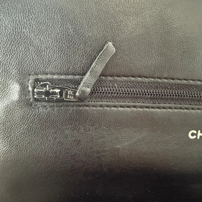 Chanel Wallet on Chain Bag Lammleder Schwarz silberne Hardware / sehr gut Chanel