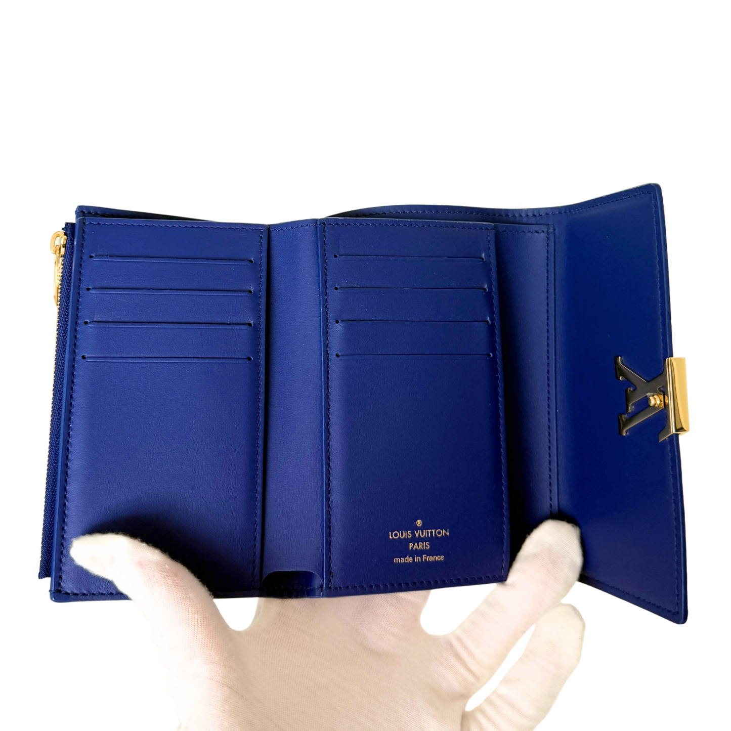 Louis Vuitton Capucines Compact Geldbörse Marineblau Fullset / neuwertig Louis Vuitton