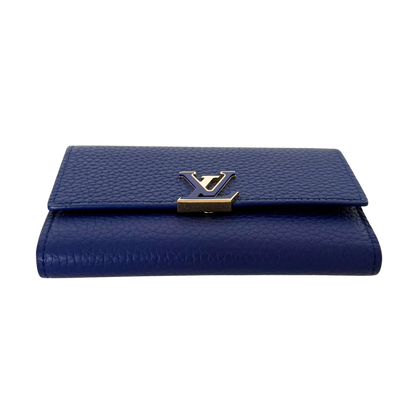 Louis Vuitton Capucines Compact Geldbörse Marineblau Fullset / neuwertig Louis Vuitton
