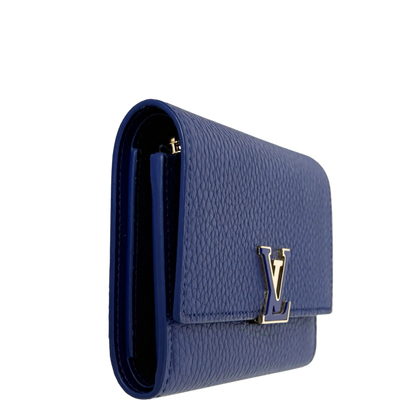 Louis Vuitton Capucines Compact Geldbörse Marineblau Fullset / neuwertig Louis Vuitton