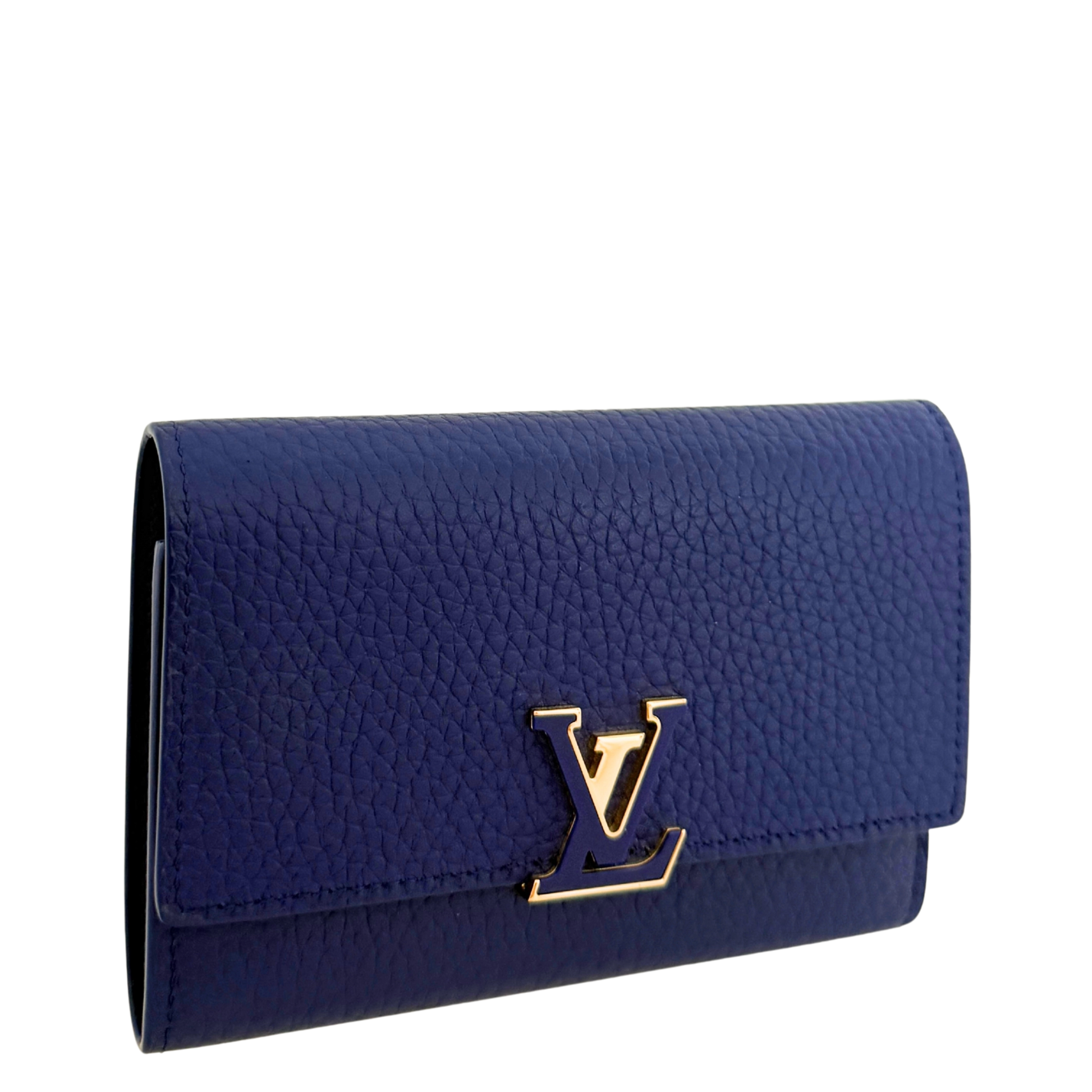 Louis Vuitton Capucines Compact Geldbörse Marineblau Fullset / neuwertig Louis Vuitton