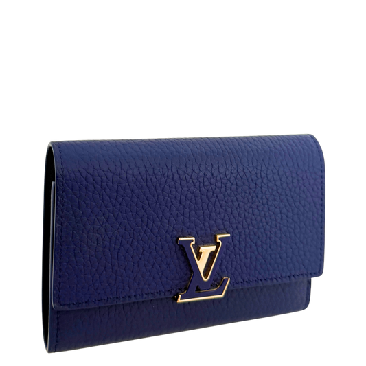 Louis Vuitton Capucines Compact Geldbörse Marineblau Fullset / neuwertig Louis Vuitton