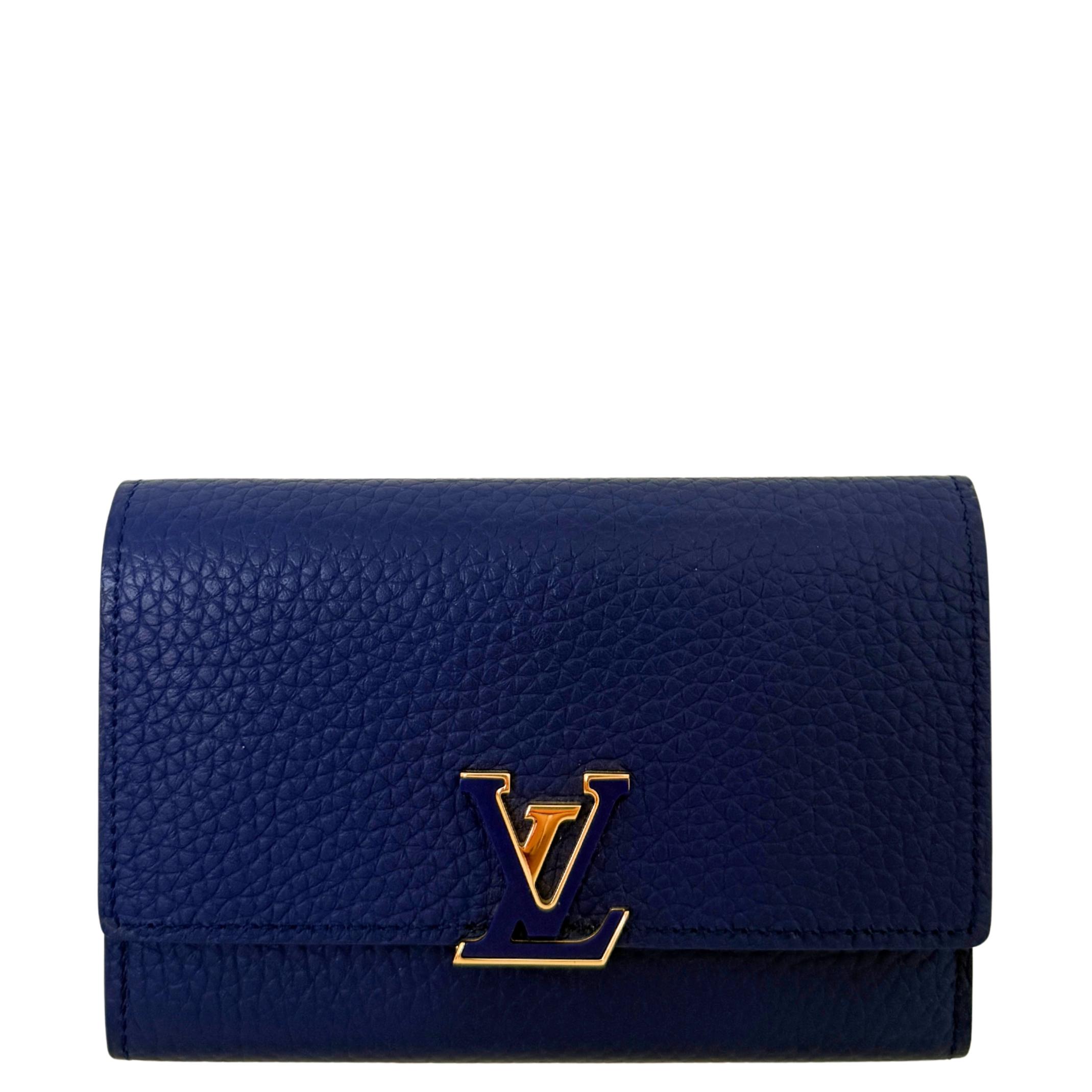 Louis Vuitton Capucines Compact Geldbörse Marineblau Fullset / neuwertig Louis Vuitton