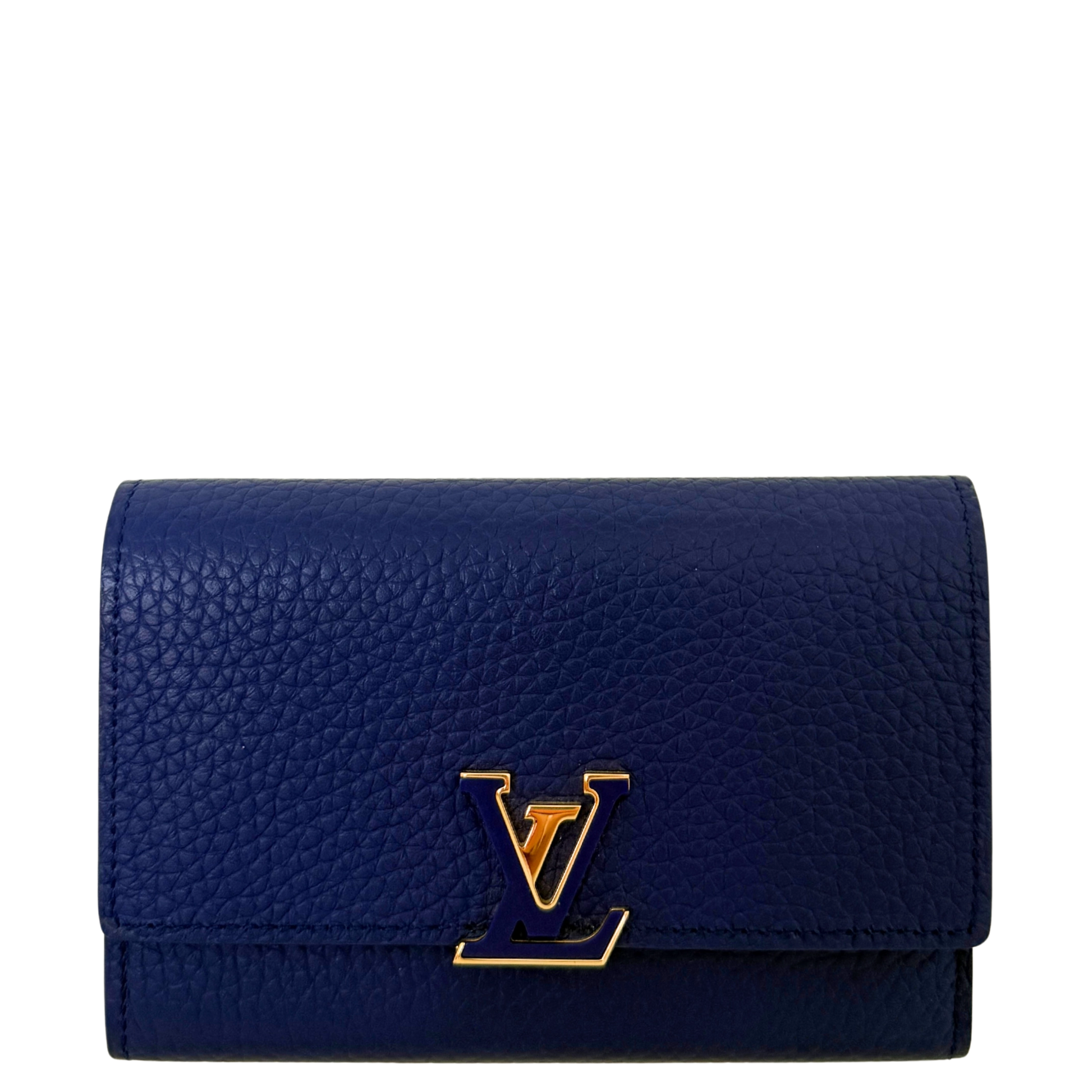 Louis Vuitton Capucines Compact Geldbörse Marineblau Fullset / neuwertig Louis Vuitton