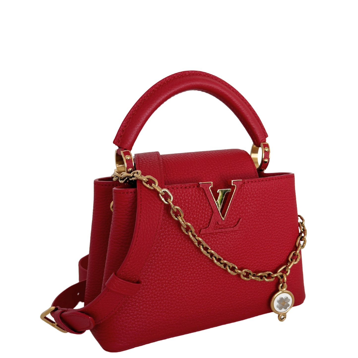 Louis Vuitton My Capucines Small Taurillon Leder rot Fullset / sehr gut Louis Vuitton