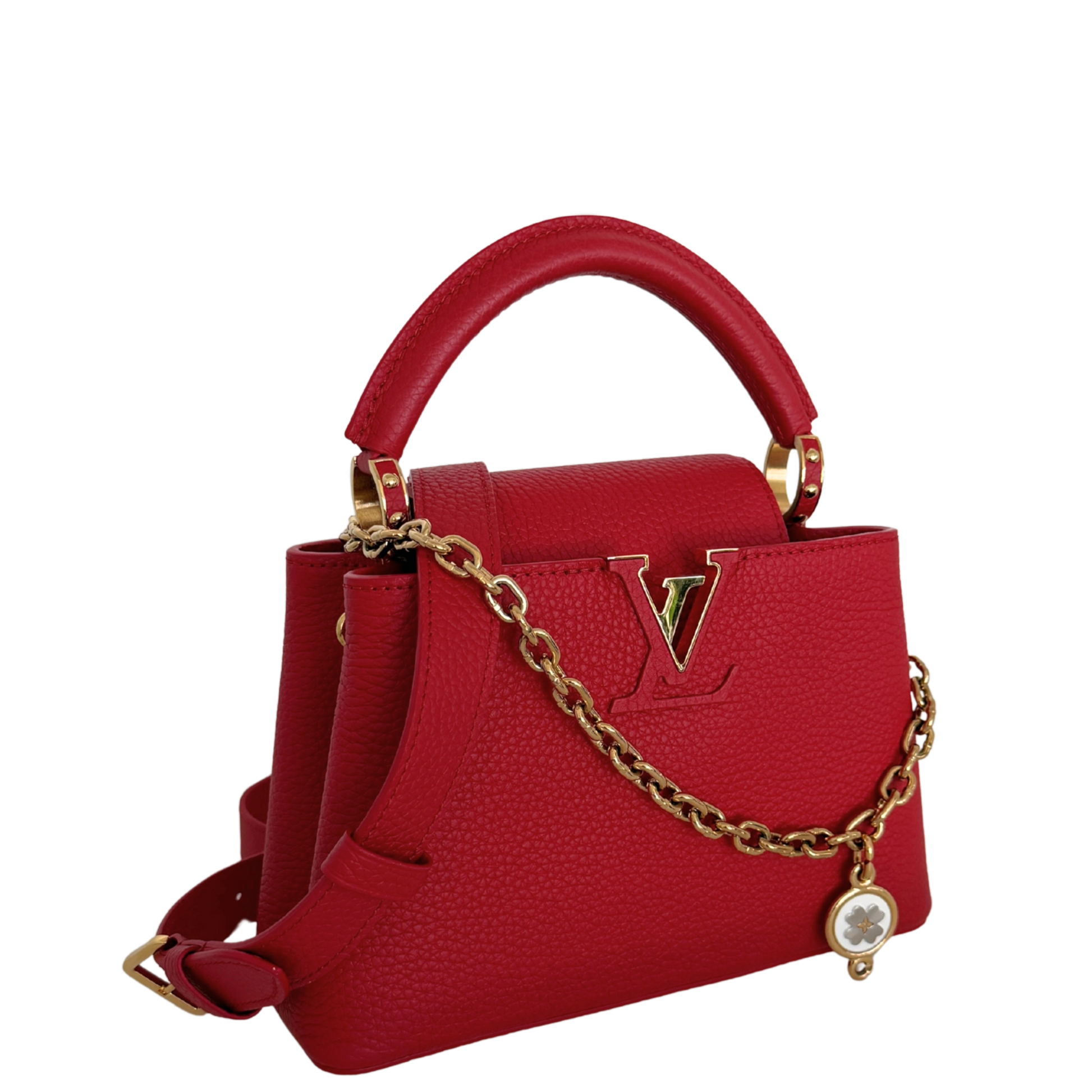 Louis Vuitton My Capucines Small Taurillon Leder rot Fullset / sehr gut Louis Vuitton