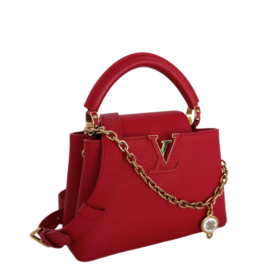 Louis Vuitton My Capucines Small Taurillon Leder rot Fullset / sehr gut Louis Vuitton