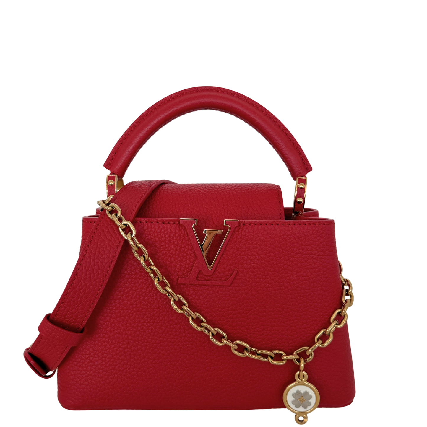 Louis Vuitton My Capucines Small Taurillon Leder rot Fullset / sehr gut Louis Vuitton