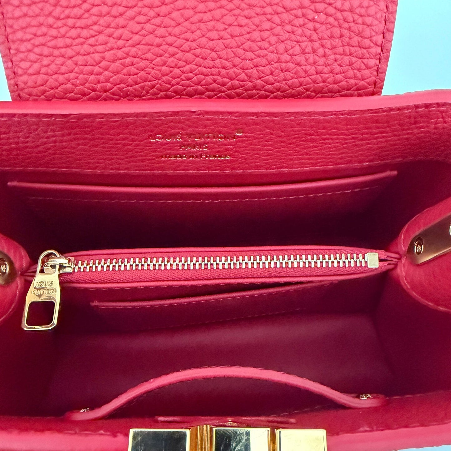 Louis Vuitton My Capucines Small Taurillon Leder rot Fullset / sehr gut Louis Vuitton