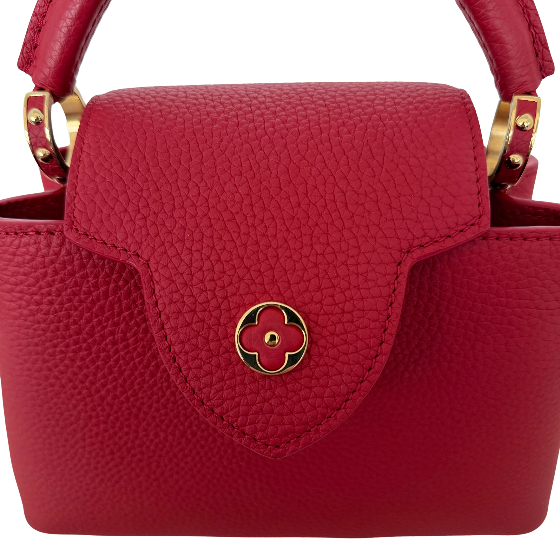 Louis Vuitton My Capucines Small Taurillon Leder rot Fullset / sehr gut Louis Vuitton