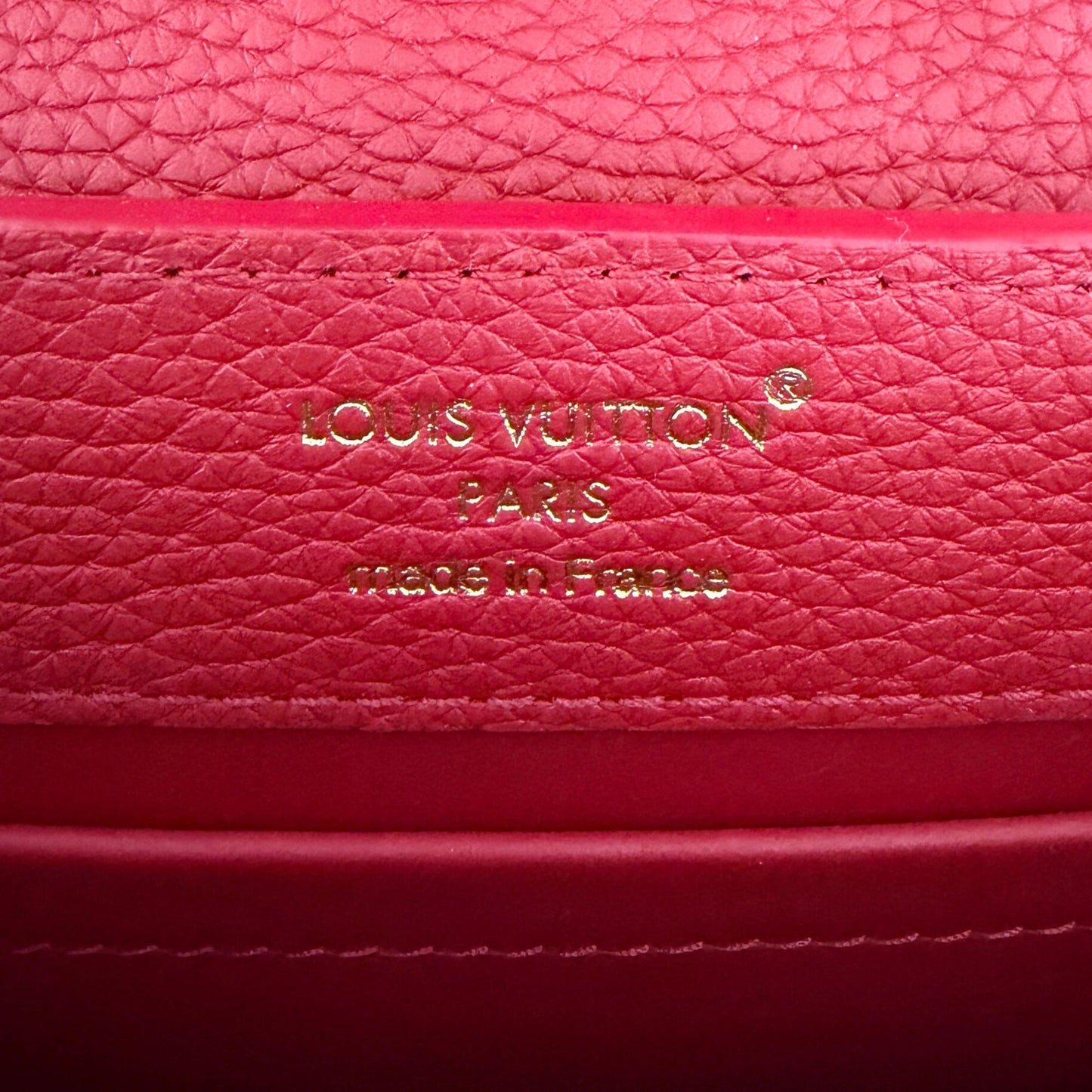 Louis Vuitton My Capucines Small Taurillon Leder rot Fullset / sehr gut Louis Vuitton