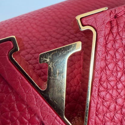 Louis Vuitton My Capucines Small Taurillon Leder rot Fullset / sehr gut Louis Vuitton