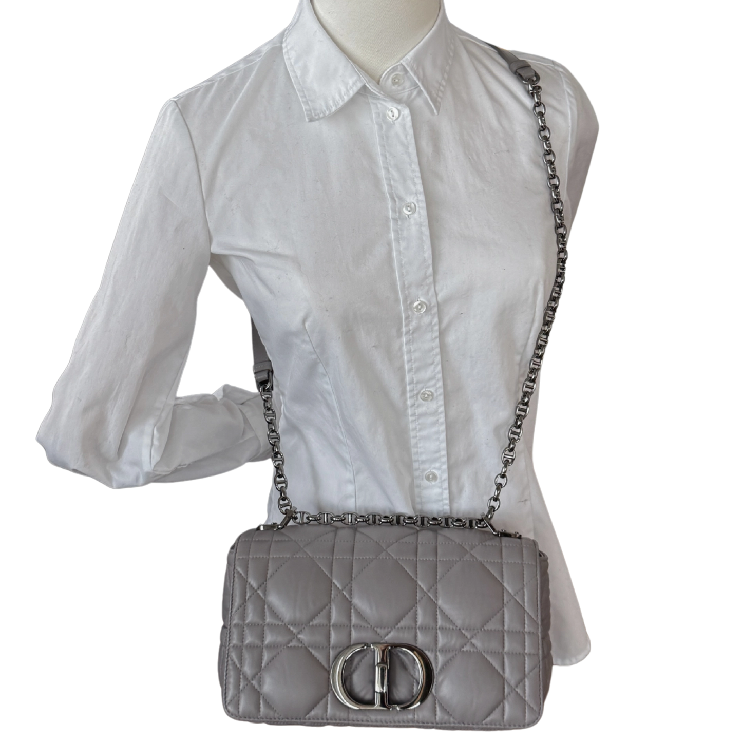 Dior Mittelgroße Caro Tasche Dunkelgrau / sehr gut Dior