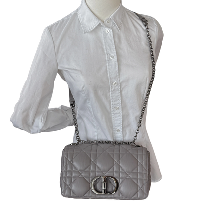Dior Mittelgroße Caro Tasche Dunkelgrau / sehr gut Dior