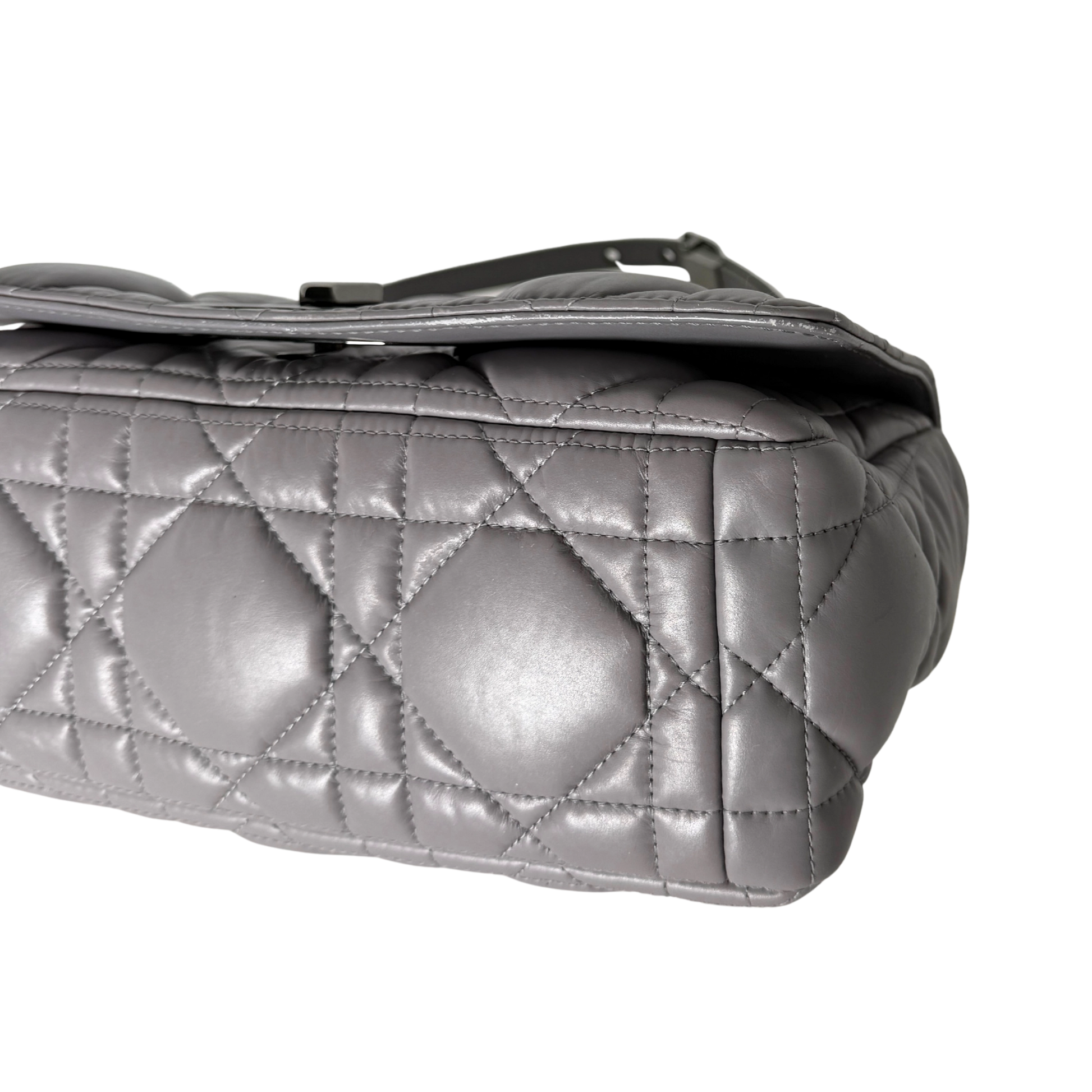 Dior Mittelgroße Caro Tasche Dunkelgrau / sehr gut Dior