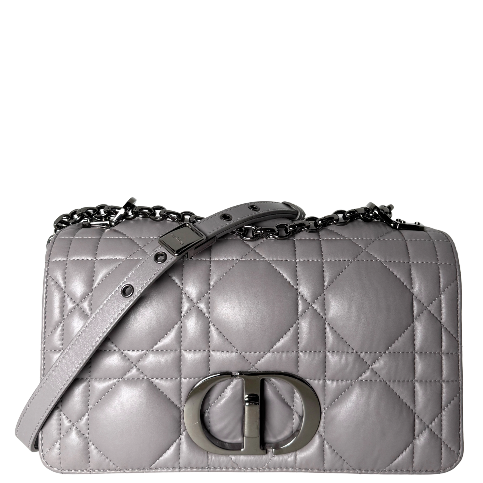 Dior Mittelgroße Caro Tasche Dunkelgrau / sehr gut Dior