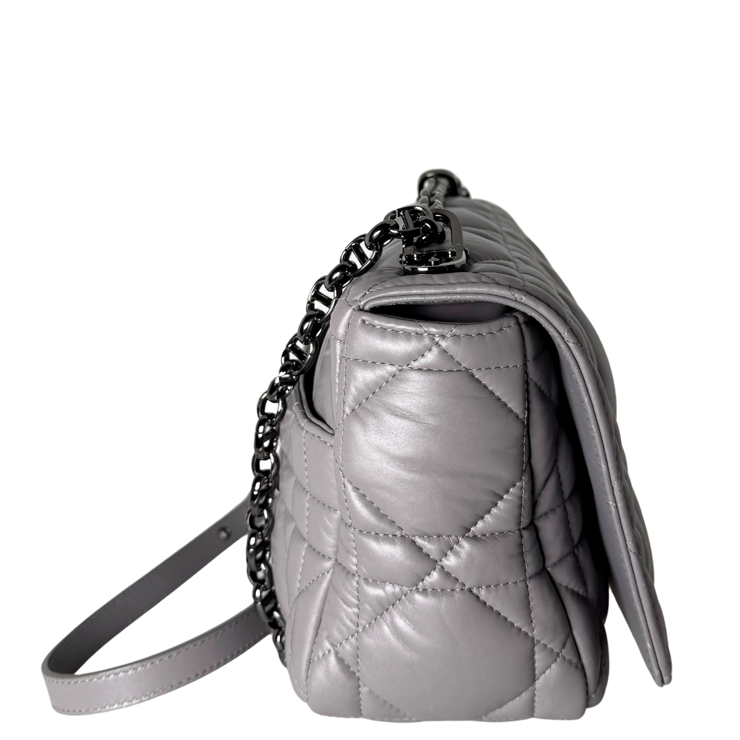 Dior Mittelgroße Caro Tasche Dunkelgrau / sehr gut Dior