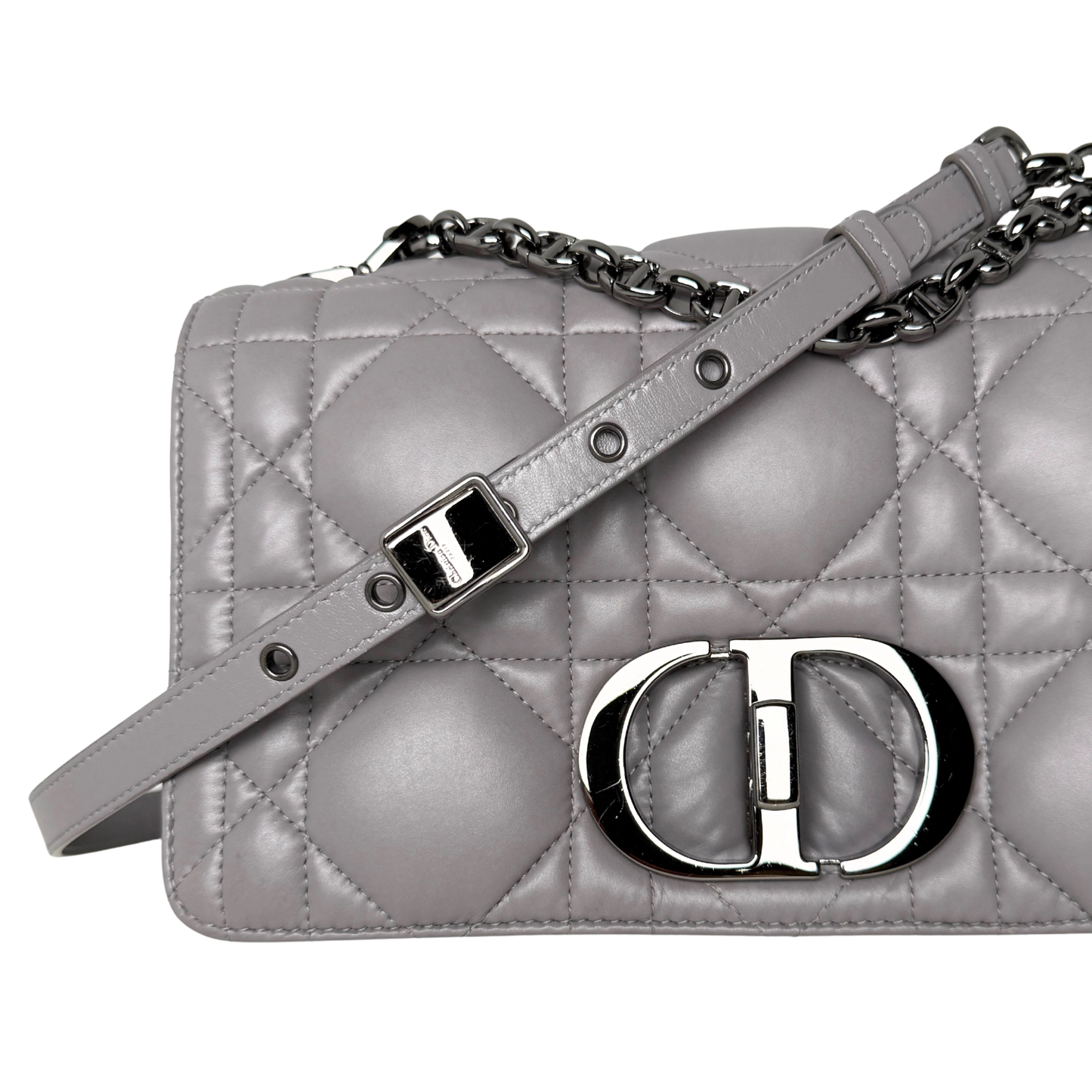 Dior Mittelgroße Caro Tasche Dunkelgrau / sehr gut Dior