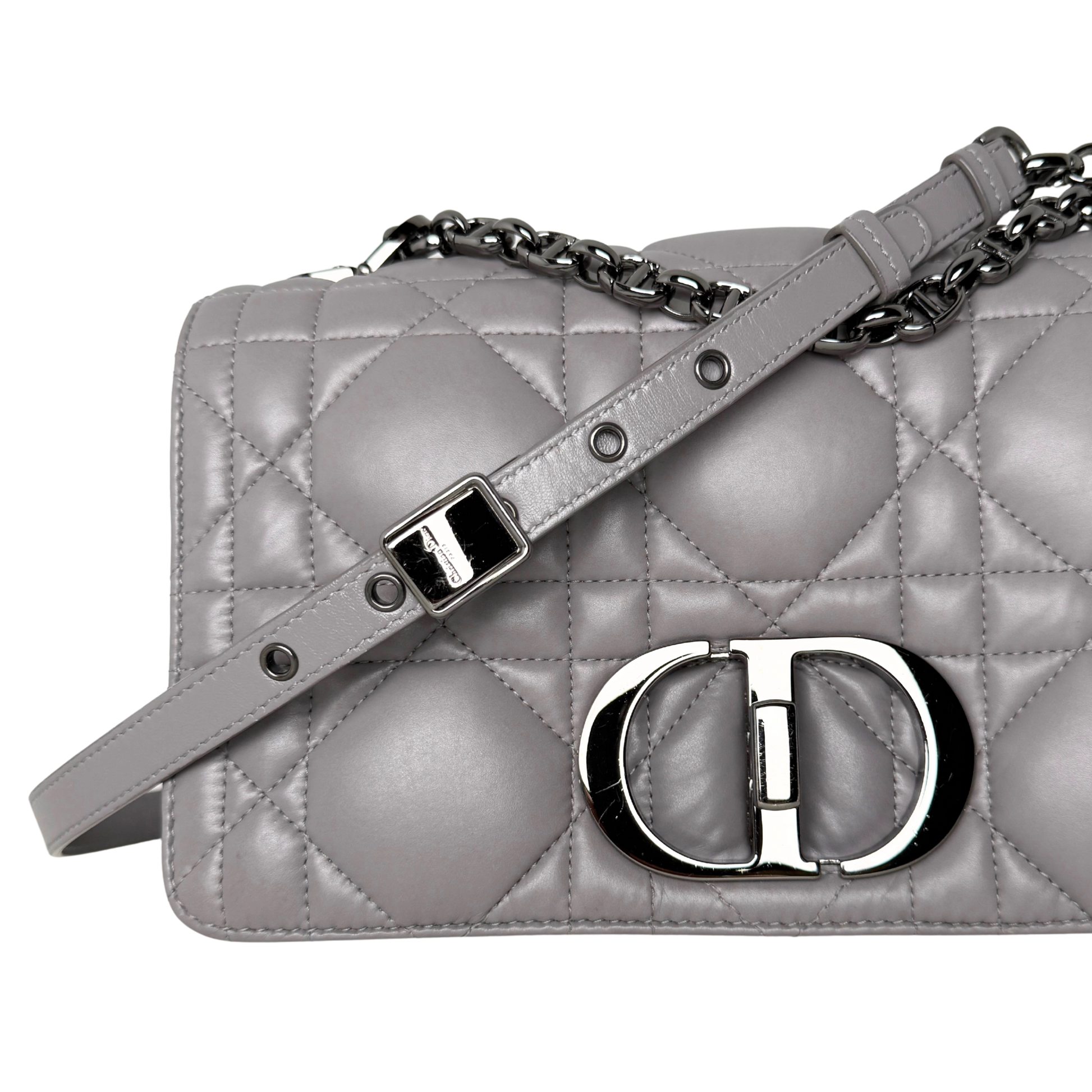 Dior Mittelgroße Caro Tasche Dunkelgrau / sehr gut Dior