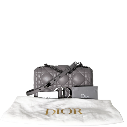 Dior Mittelgroße Caro Tasche Dunkelgrau / sehr gut Dior