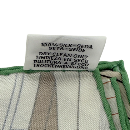 Hermès Carré 90 MYSTERE AU 24 Seidentuch Grau Fullset / neuwertig Hermès