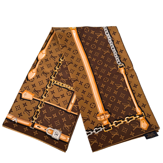 Louis Vuitton Carré Monogram Confidential Tuch Braun  / neuwertig Louis Vuitton