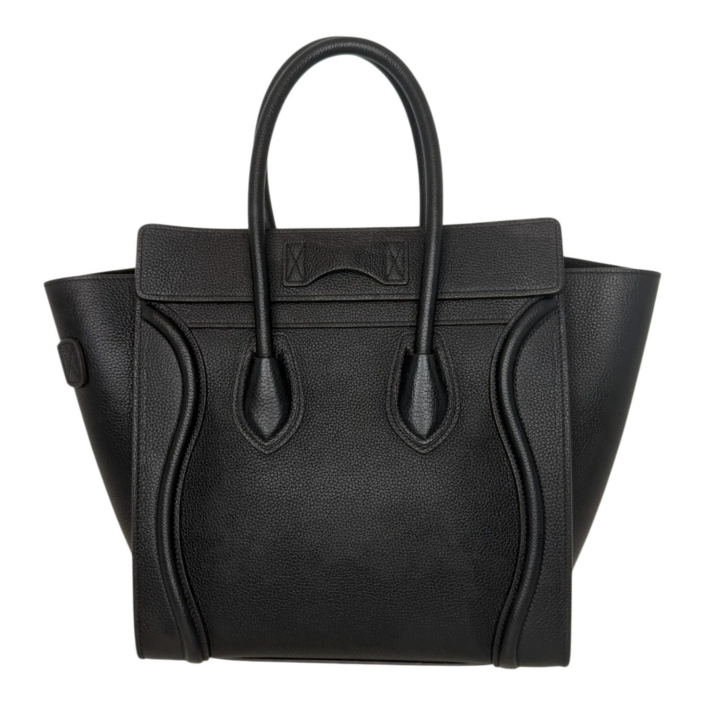Celine Micro Luggage Handtasche Kalbsleder Schwarz Silber 2023 CELINE