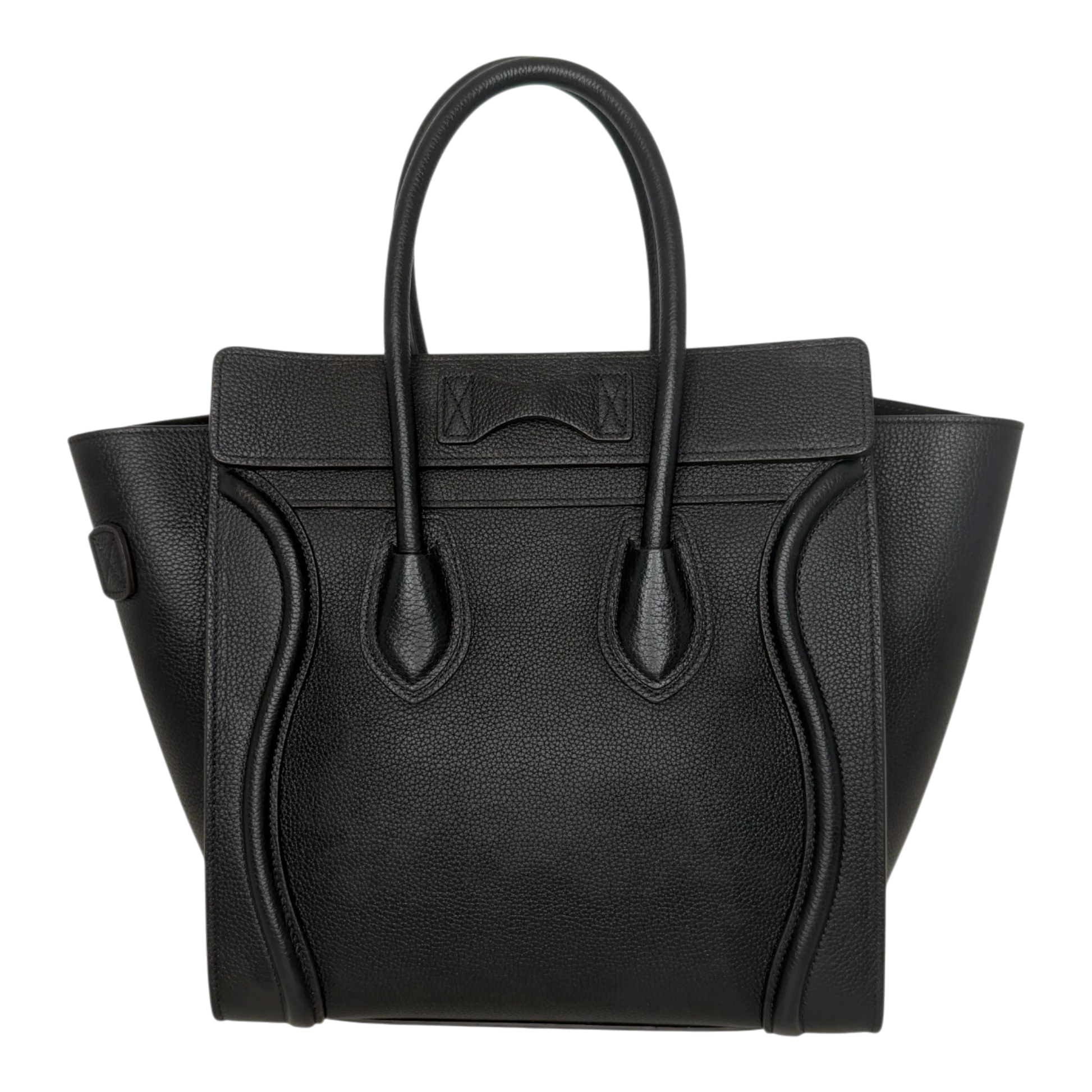 Celine Micro Luggage Handtasche Kalbsleder Schwarz Silber 2023 CELINE