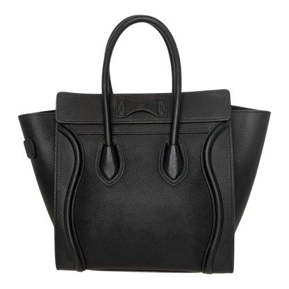 Celine Micro Luggage Handtasche Kalbsleder Schwarz Silber 2023 CELINE