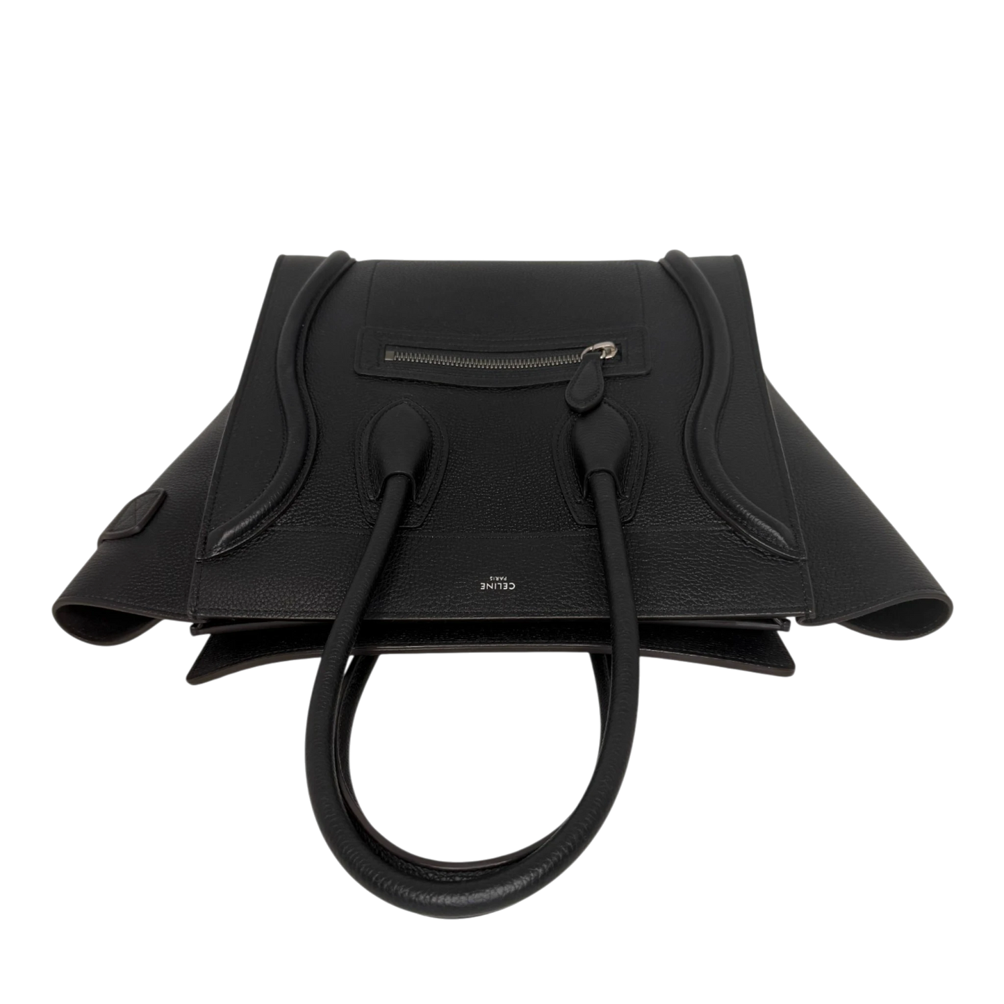 Celine Micro Luggage Handtasche Kalbsleder Schwarz Silber 2023 CELINE