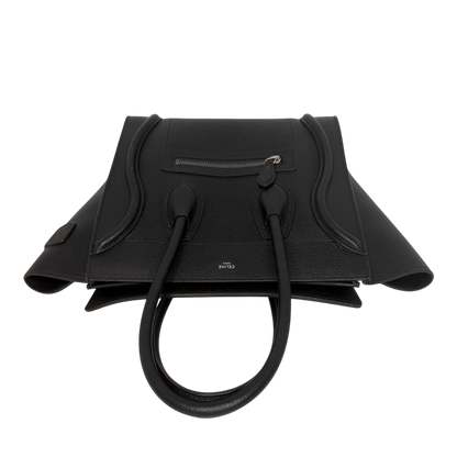 Celine Micro Luggage Handtasche Kalbsleder Schwarz Silber 2023 CELINE