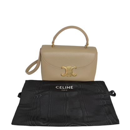 Celine Teen Nino Bag genarbtes Kalbsleder Safari Taupe Gold