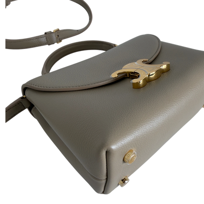 Celine Teen Nino Bag genarbtes Kalbsleder Safari Taupe Gold