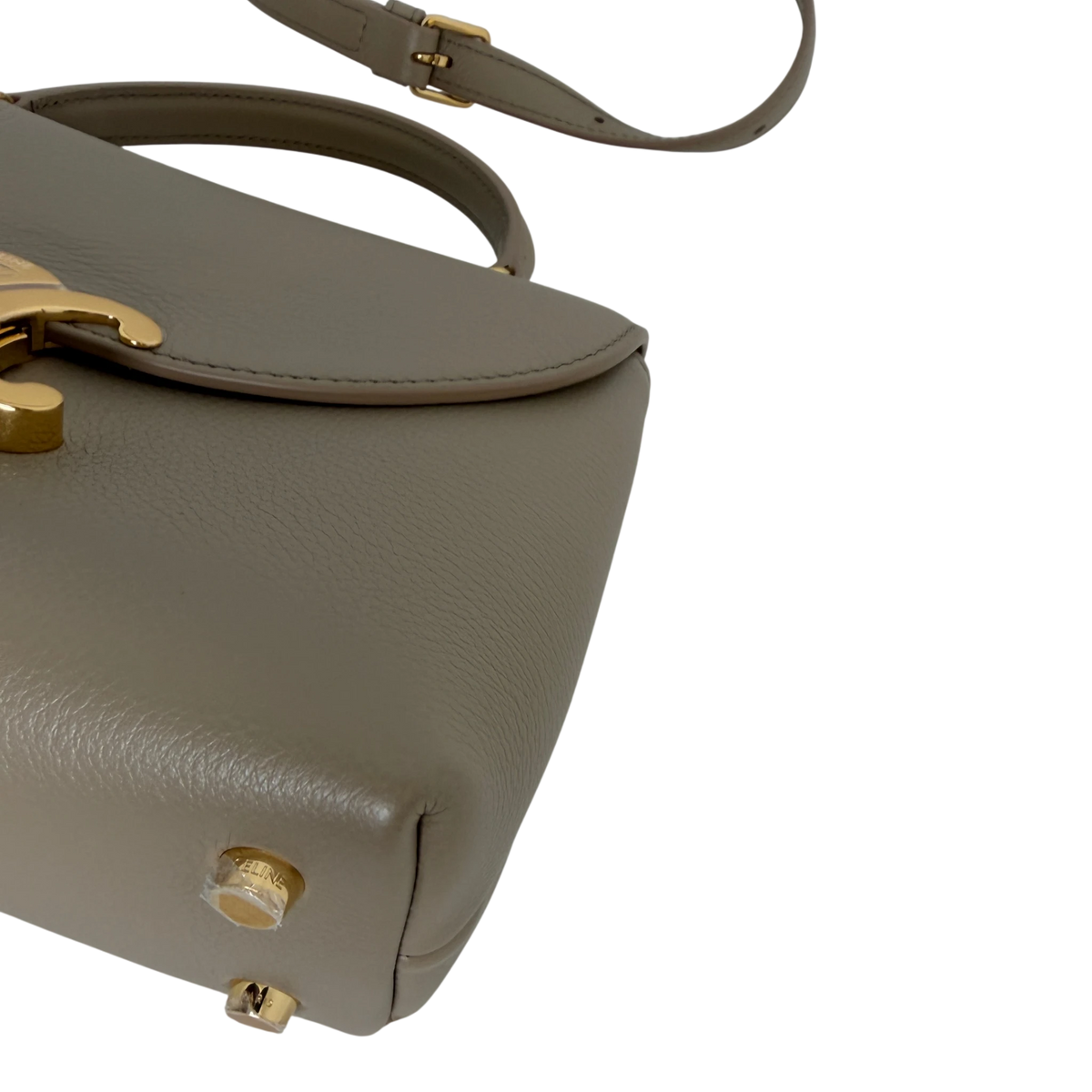 Celine Teen Nino Bag genarbtes Kalbsleder Safari Taupe Gold