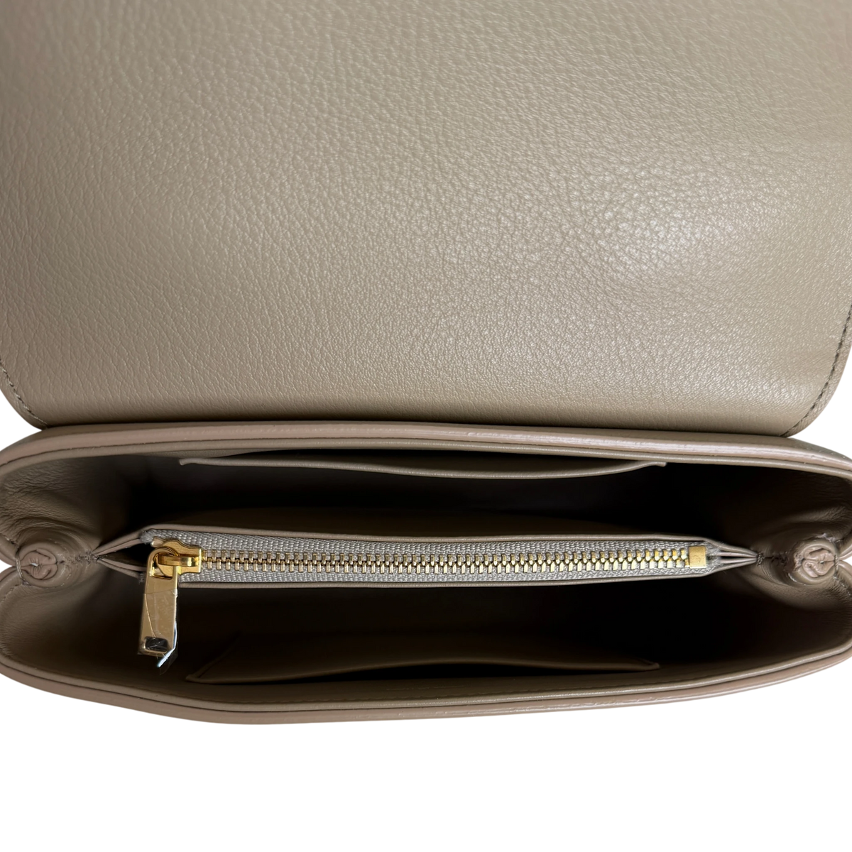 Celine Teen Nino Bag genarbtes Kalbsleder Safari Taupe Gold