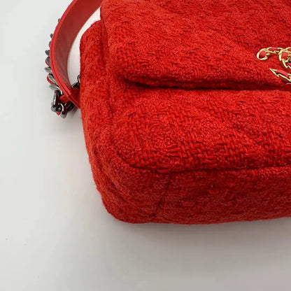 Chanel 19 Flap Bag Small Tasche Tweed Orange Fullset / neuwertig Chanel