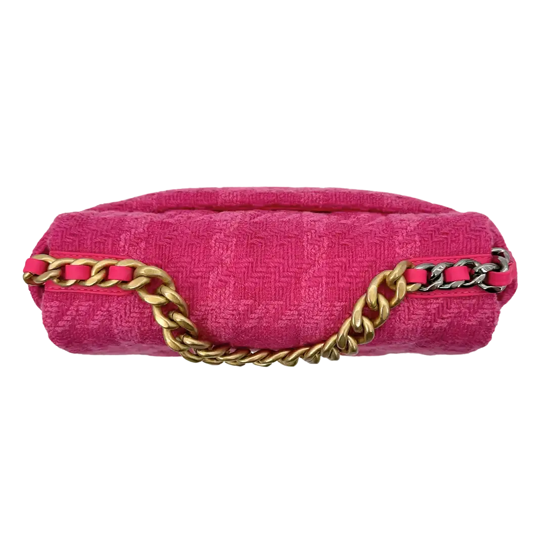 Chanel 19 Flap Bag Small Tasche Tweed Pink /  neuwertig Chanel