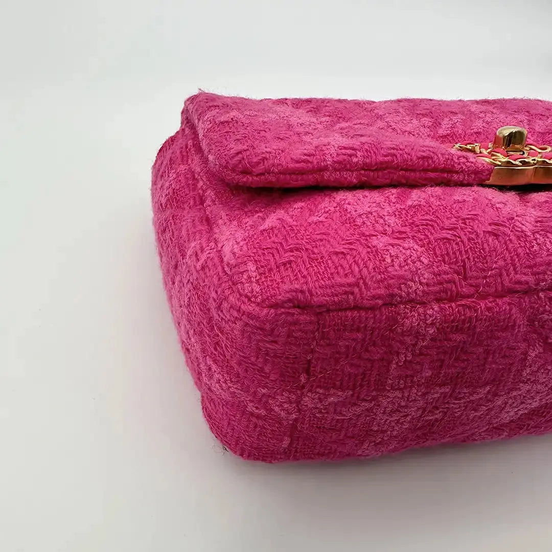 Chanel 19 Flap Bag Small Tasche Tweed Pink /  neuwertig Chanel