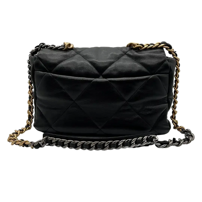Chanel 19 Flap Bag große Tasche Lammleder schwarz / sehr gut Fullset Chanel