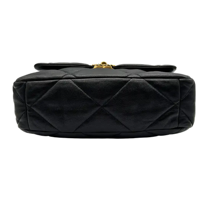Chanel 19 Flap Bag große Tasche Lammleder schwarz / sehr gut Fullset Chanel