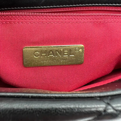 Chanel 19 Flap Bag große Tasche Lammleder schwarz / sehr gut Fullset Chanel
