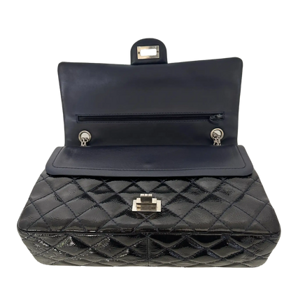 Chanel 2.55 Reissue 226 Medium Double Flap Bag Metallic Kalbsleder dunkelblau / sehr gut Chanel
