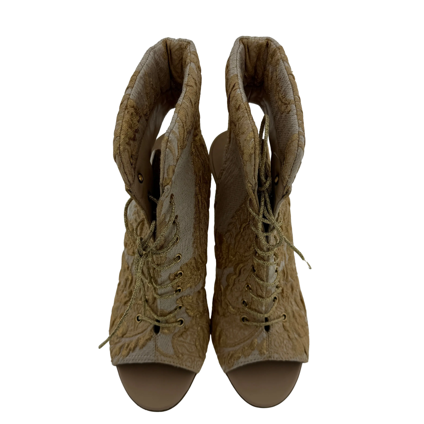 Chanel Brokat Boots gold Runway Versailles Collection Größe 38 1/2   / sehr gut Chanel