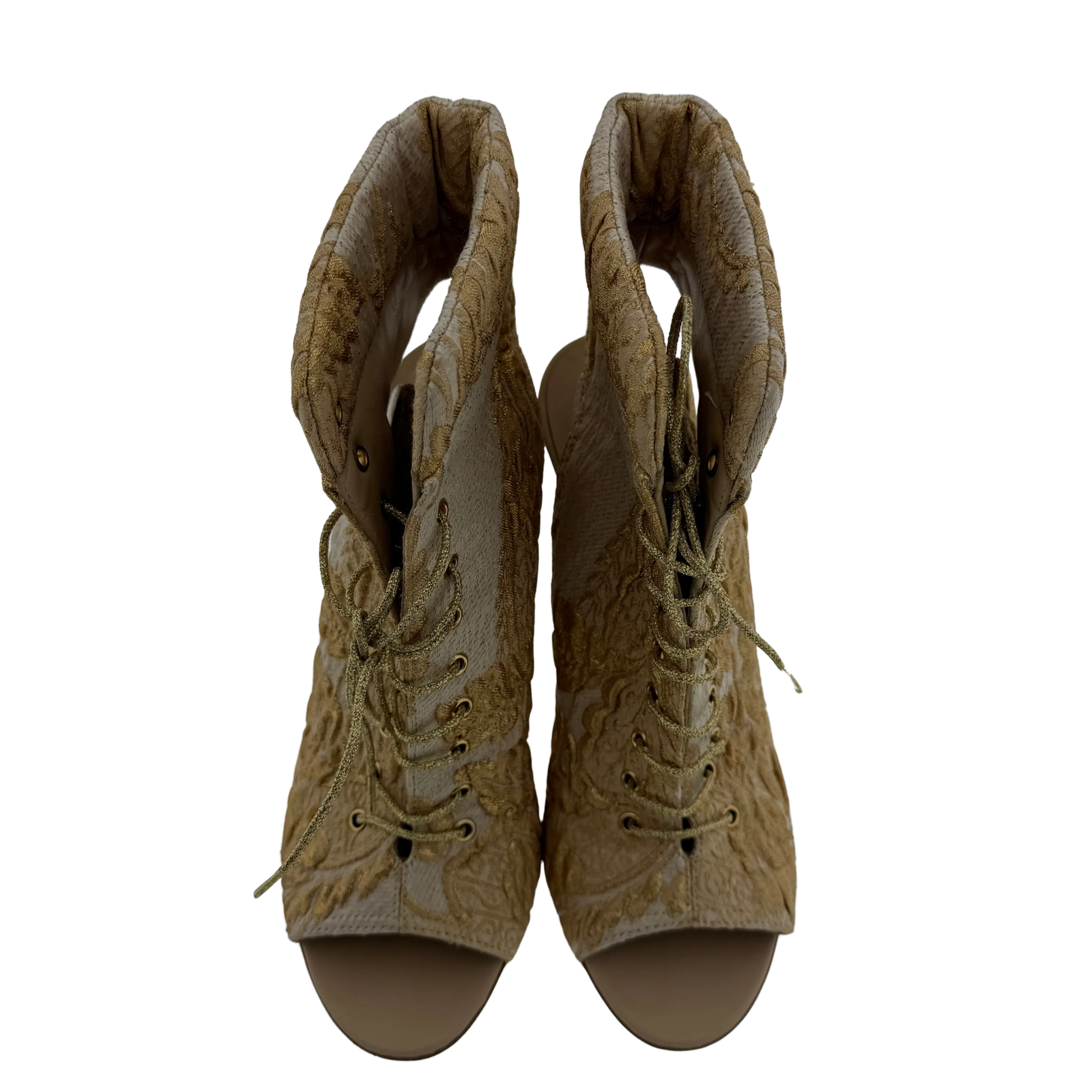 Chanel Brokat Boots gold Runway Versailles Collection Größe 38 1/2   / sehr gut Chanel