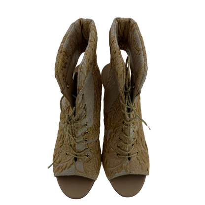 Chanel Brokat Boots gold Runway Versailles Collection Größe 38 1/2   / sehr gut Chanel