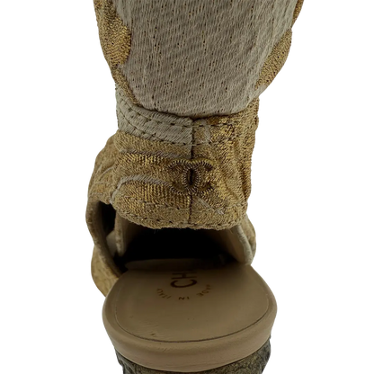 Chanel Brokat Boots gold Runway Versailles Collection Größe 38 1/2   / sehr gut Chanel