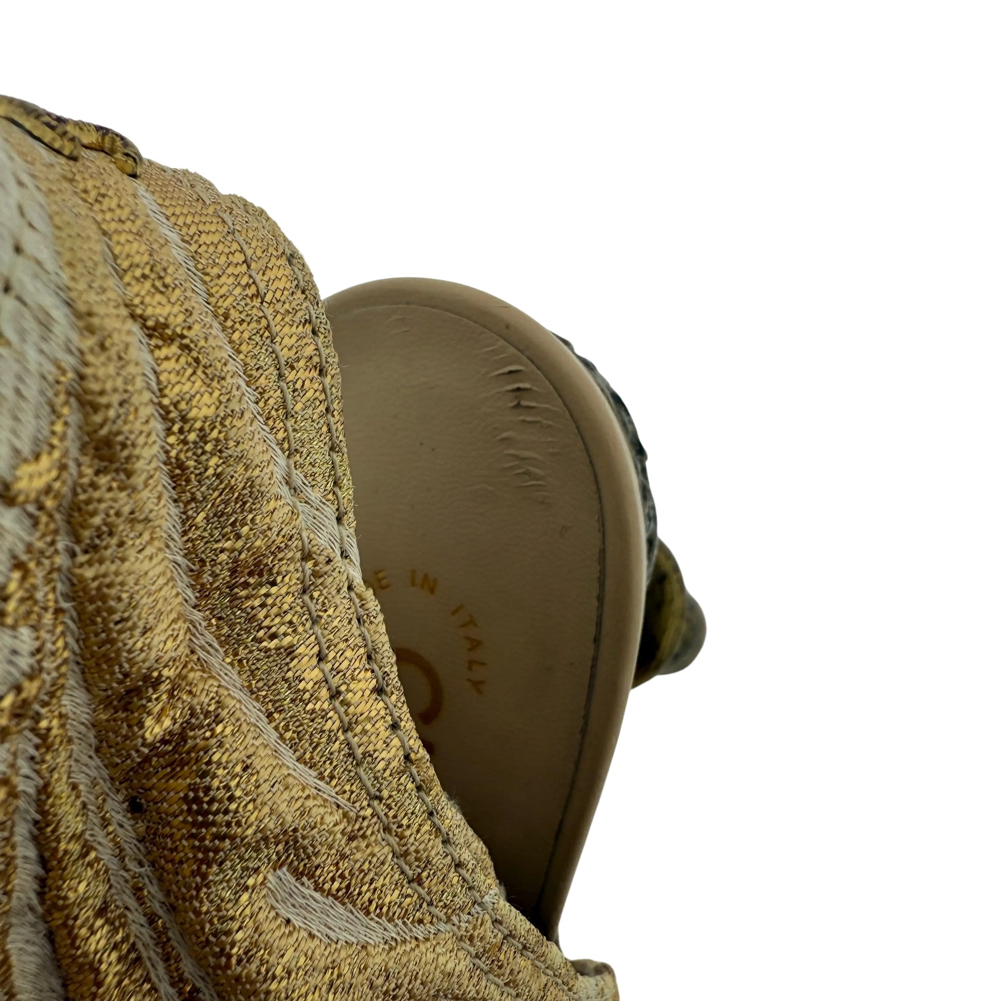 Chanel Brokat Boots gold Runway Versailles Collection Größe 38 1/2   / sehr gut Chanel