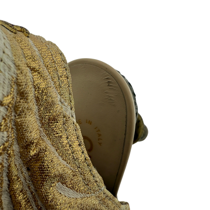 Chanel Brokat Boots gold Runway Versailles Collection Größe 38 1/2   / sehr gut Chanel